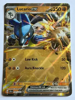 Lucario EX 82 / 142 Pokemon S&V Stellar Crown 2024 Near Mint Double Rare Holo - Image 4