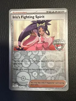 Pokemon TCG Iris's Fighting Spirit Regionals 2025 Stamped Promo - Image 1