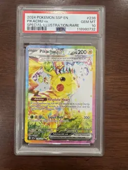 Pokemon 2024 Pikachu ex 238/191 SIR Surging Sparks GEM MINT PSA 10 - Image 2