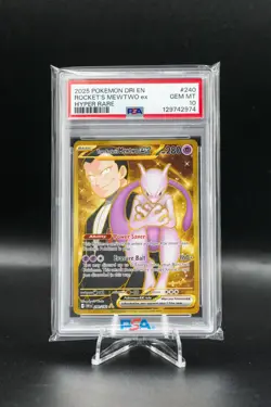 PSA 10 - Pokemon Team Rocket's Mewtwo Destined Rivals Hyper Rare #240 - Image 1