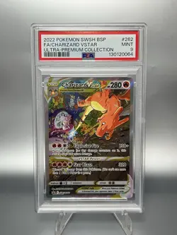 2022 POKEMON SWSH BLACK STAR PROMO #262 FULL ART/CHARIZARD VSTAR PSA 9 - Image 1