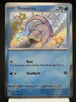 Slowpoke 116/091 - Shiny Holo Rare - Paldean Fates Pokemon Card MINT - Image 1