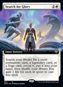 Search for Glory (Extended Art) -Foil Light Play MTG Kaldheim - Image 1