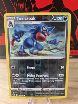 110/195 TOXICROAK REVERSE HOLO SILVER TEMPEST POKEMON CARD - Image 1