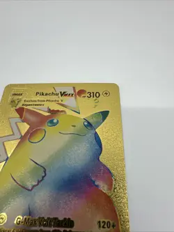Pikachu VMAX Gold Foil Textured Rainbow Edition Display Card 44/185 - Image 4