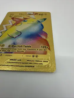 Pikachu VMAX Gold Foil Textured Rainbow Edition Display Card 44/185 - Image 5