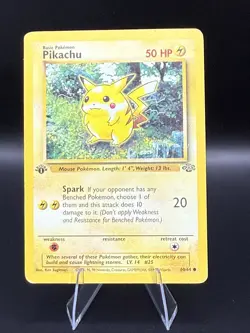 Pikachu 1st Edition 60/64 Jungle Pokemon TCG Card MP - Image 1