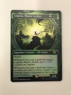 Legolas Master Archer Foil Showcase MTG Magic the Gathering Card NM Mint LTR - Image 1