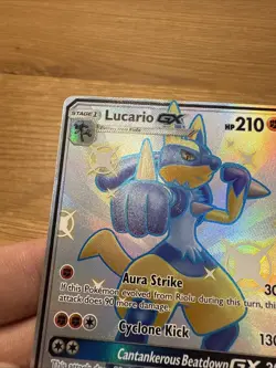 Pokemon TCG Lucario GX Hidden Fates Holo Full Art Ultra Rare Card SV64/SV94 - Image 3