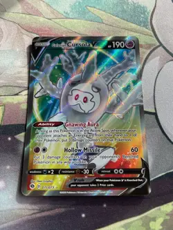 Galarian Cursola V 071/073 Champion's Path Ultra Rare Holo Pokemon Card NM - Image 1