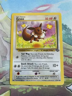 Eevee 51/64 Jungle Common Pokemon Card LP - Image 1