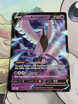 Galarian Articuno V 058/198 Chilling Reign Ultra Rare Holo Pokemon Card LP - Image 1
