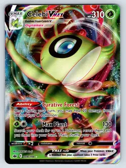 Celebi VMAX 008/198 Chilling Reign Ultra Rare Holo Pokemon Card LP - Image 1