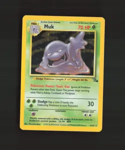 Muk 13/62 WOTC Fossil Unlimited Holo Rare Pokemon Card - Image 4