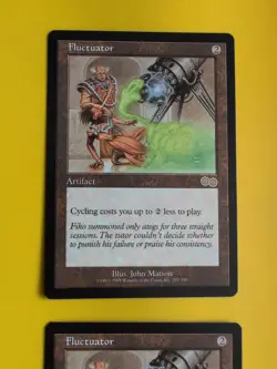 Fluctuator x2 . RAre Artifact MTG 2 Card. Urza's Saga. Old Vintage - Image 3