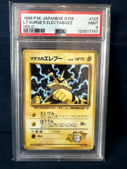 Lt. Surge's Electabuzz Gym Heroes Japanese 125 PSA 9.0 Pokemon Card Rare - Image 1