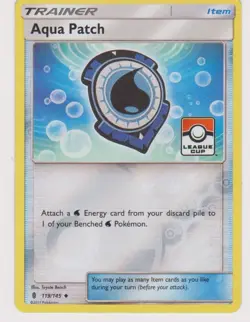 Aqua Patch Reverse Holo League Cup Promo Pokemon Card Guardians Rising 119/145 - Image 1