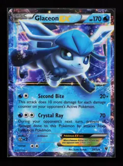 Glaceon EX 20/124 Ultra Rare XY - Fates Collide Pokemon Card - Image 1