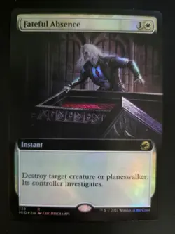 Fateful Absence NM FOIL EXTENDED ART Innistrad: Midnight Hunt MTG FREE SHIP - Image 1
