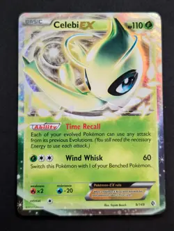Celebi EX 9/149 Boundaries Crossed Holo Rare Pokemon TCG LP - Image 1