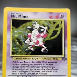 Mr. Mime Holo 6/64 Jungle Set Pokemon TCG WOTC 1999 Rare Holofoil VTG MP ⭐ - Image 2