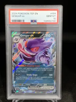 Pokemon TCG Gengar EX Double Rare Temporal Forces 104/162 PSA 10 - Image 1