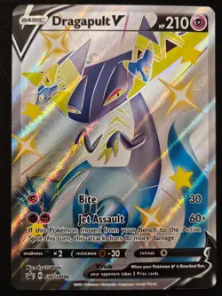Dragapult V SWSH096 Black Star Promos Shining Fates Full Art Holo Pokemon TCG NM - Image 1