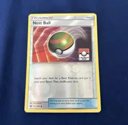 Pokemon Sun & Moon Set - Nest Ball Reverse Holo League Cup Promo Stamped - Image 1