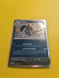 Pokemon TCG Grafaiai Scarlet Violet: Paldean Fates 190/091 Holo Shiny Rare NM - Image 2