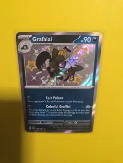 Pokemon TCG Grafaiai Scarlet Violet: Paldean Fates 190/091 Holo Shiny Rare NM - Image 3