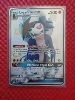 Pokemon TCG Lycanroc GX Full Art Holo Card SV66/SV94 Hidden Fates - Image 1