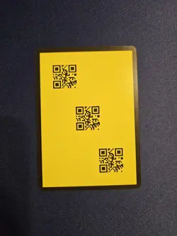 2025 Whispers in the Well Disney Lorcana Discard Error QR Code Card Yellow - Image 2
