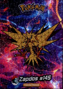 Pokemon Crystal Card Collection Set #145 Zapdos Sparkle Holo Foil Chase - Image 1