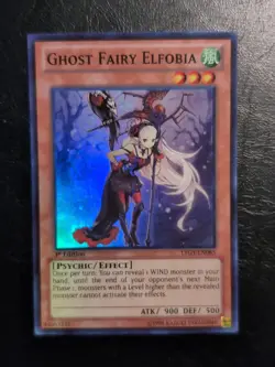 Yu-Gi-Oh! SUPER RARE CARD GHOST FAIRY ELFOBIA LTGY-EN085 1ST NM/VLP - Image 1
