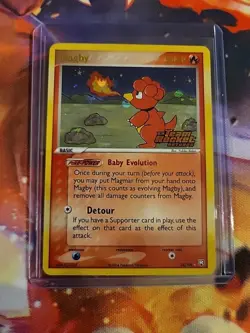 Magby 24/109 Reverse Holo Stamped EX Team Rocket Returns 2004 Pokemon Card - Image 1