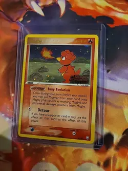 Magby 24/109 Reverse Holo Stamped EX Team Rocket Returns 2004 Pokemon Card - Image 3