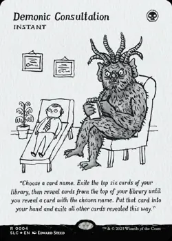 MtG DEMONIC CONSULTATION Secret Lair Encyclopedia Single Card Magic - Image 1