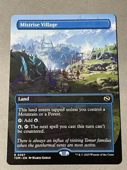 Mistrise Village (Borderless) Tarkir: Dragonstorm Regular - Image 1