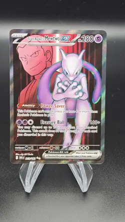 Pokemon TCG Team Rocket's Mewtwo ex 213/182 Sv10: Destined Rivals Holo - Image 1