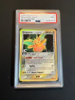 2005 POKEMON EX DELTA SPECIES #3 DRAGONITE-HOLO PSA 9 - Image 1