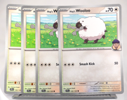 Pokemon TCG SV09 Journey Together Hop's Wooloo 135/159 Common x4 Playset - Image 1