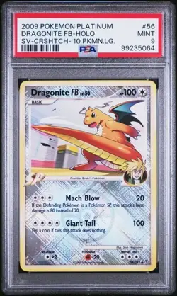 PSA 9 MINT - Dragonite FB 56/147 (2010 Pokemon League) Crosshatch Holo Promo - Image 1