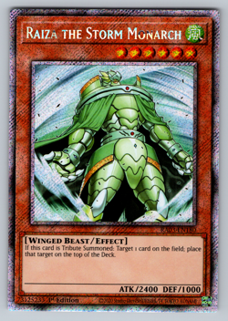 Raiza the Storm Monarch Yugioh RA03-EN180 Platinum Secret Rare PSR NM - Image 1