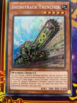 Yugioh Infinitrack Trencher INCH-EN005 Secret Rare 1st Edition NM - Image 1