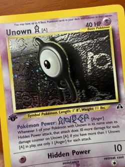 Pokemon Unown TCG Neo Discovery 14/75 Holo SWIRL 1st Edition Rare Card NM - Image 3