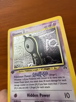 Pokemon Unown TCG Neo Discovery 14/75 Holo SWIRL 1st Edition Rare Card NM - Image 5