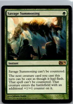 #194 Savage Summoning Magic 2014 (M14) Rare - Image 1