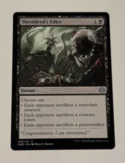 MTG Sheoldred's Edict - Phyrexia: All Will Be One LP - Image 1