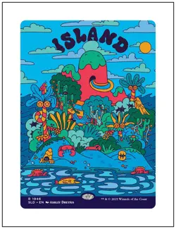 1x Island, 1946, Flower Power Secret Lair - Ashley Dreyfus, Magic MTG NM - Image 1