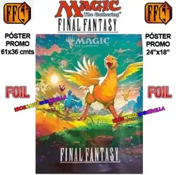 MTG MAGIC FINAL FANTASY CHOCOBO RACING FOIL PROMO POSTER NEW 24"x18"/61x46cm - Image 1